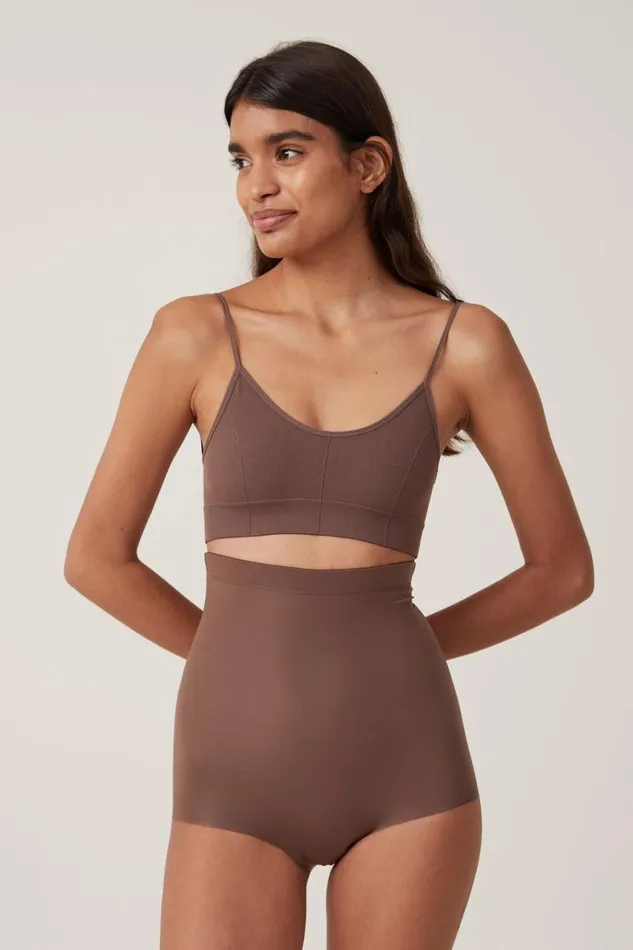 Women Solutions Cotton On Shapewear High Waist Bikini Brief Espresso
