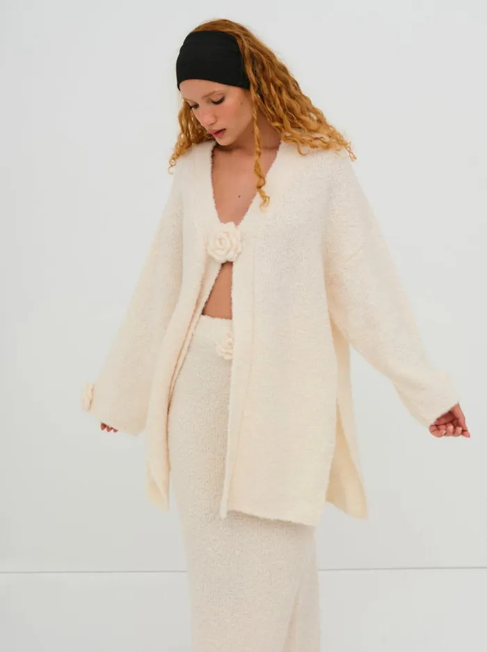 Women Song Duster Cardigan Beige For Love and Lemons Tops