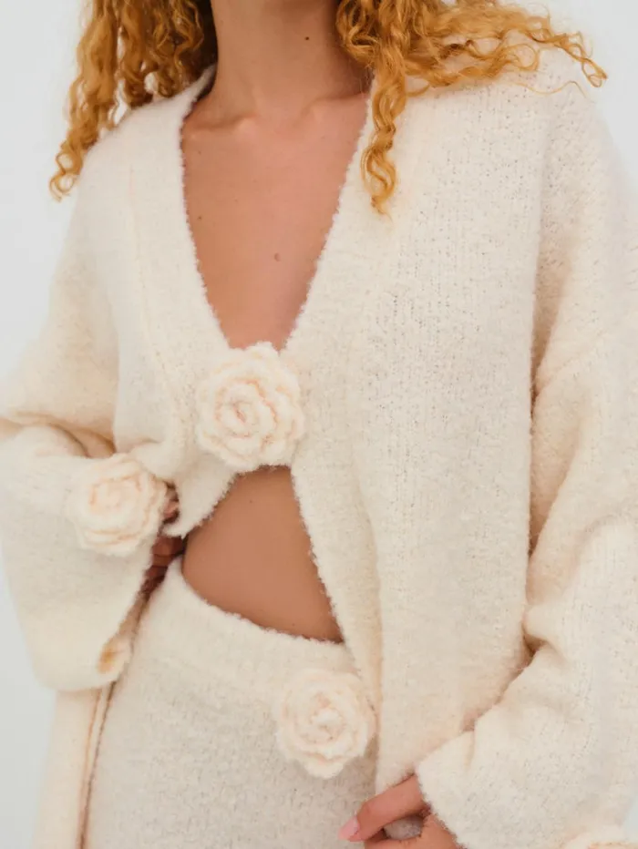 Women Song Duster Cardigan Beige For Love and Lemons Tops