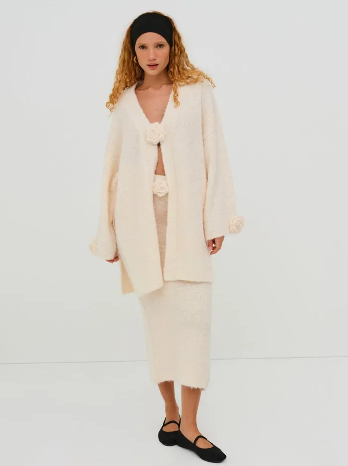 Women Song Duster Cardigan Beige For Love and Lemons Tops