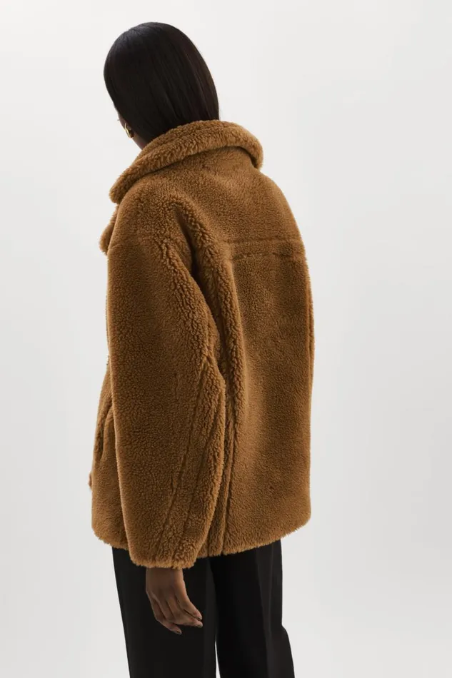 Women SOPHIE Sherpa Jacket Brown LAMARQUE Sherpa Women SOPHIE Sherpa Jacket Brown LAMARQUE Sherpa
