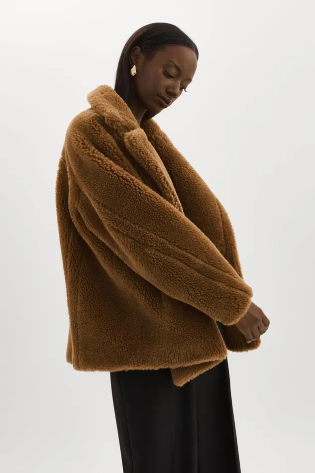 Women SOPHIE Sherpa Jacket Brown LAMARQUE Sherpa Women SOPHIE Sherpa Jacket Brown LAMARQUE Sherpa