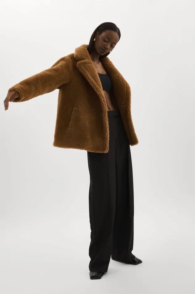 Women SOPHIE Sherpa Jacket Brown LAMARQUE Sherpa Women SOPHIE Sherpa Jacket Brown LAMARQUE Sherpa