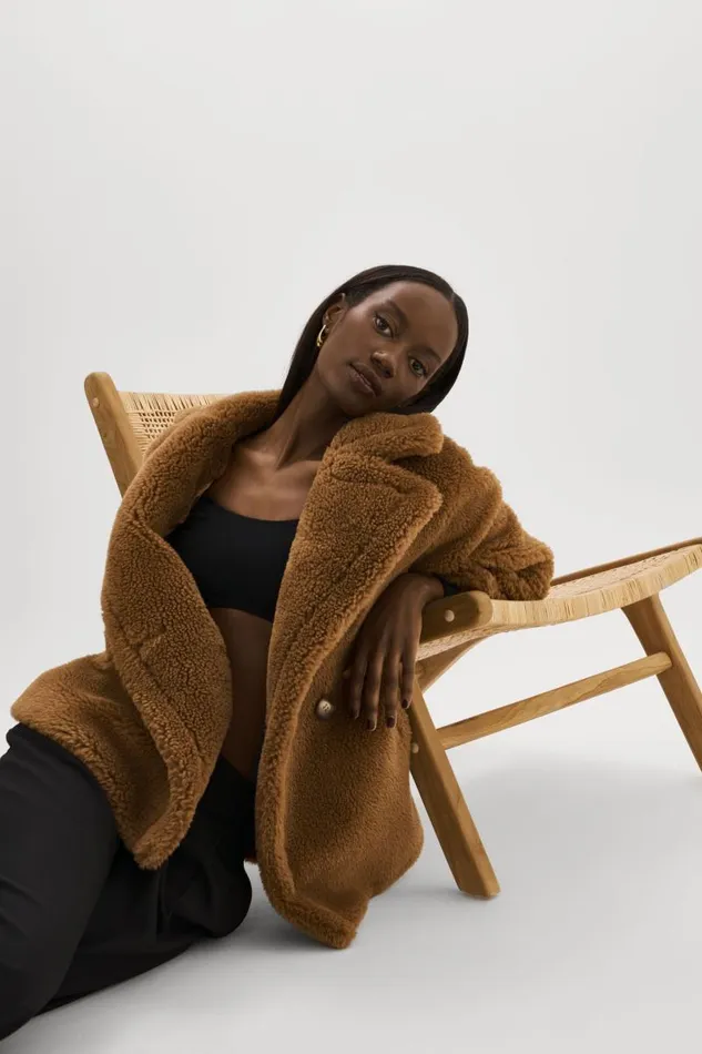 Women SOPHIE Sherpa Jacket Brown LAMARQUE Sherpa Women SOPHIE Sherpa Jacket Brown LAMARQUE Sherpa