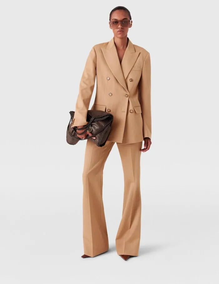 Women Striped DoubleBreasted Blazer Biscuit Stella McCartney Coats And Jackets