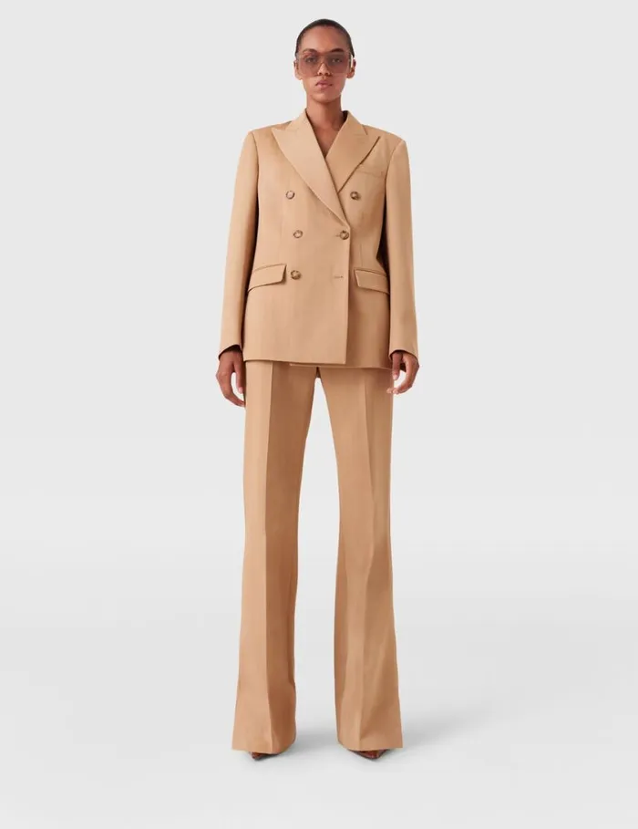 Women Striped DoubleBreasted Blazer Biscuit Stella McCartney Coats And Jackets
