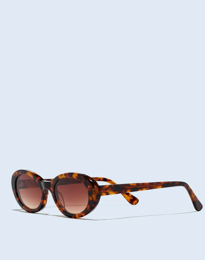 Women Sunglasses Madewell Russell Oval Sunglasses Afterglow Red Tort
