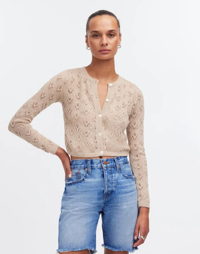 Women Sweaters Madewell Yanawara Qupana Alpaca Cardigan Beige
