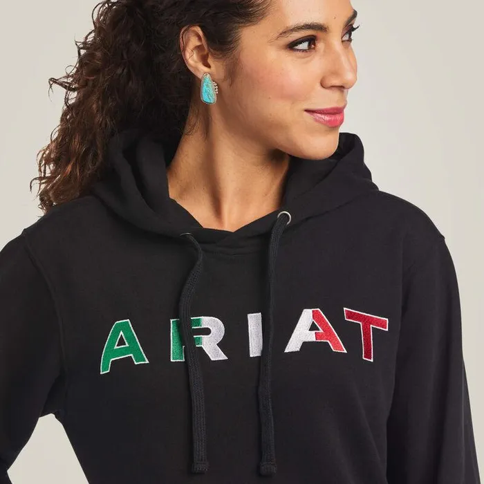 Women Sweatshirts and Hoodies Ariat Mexico Hoodie Black Women Sweatshirts and Hoodies Ariat Mexico Hoodie Black