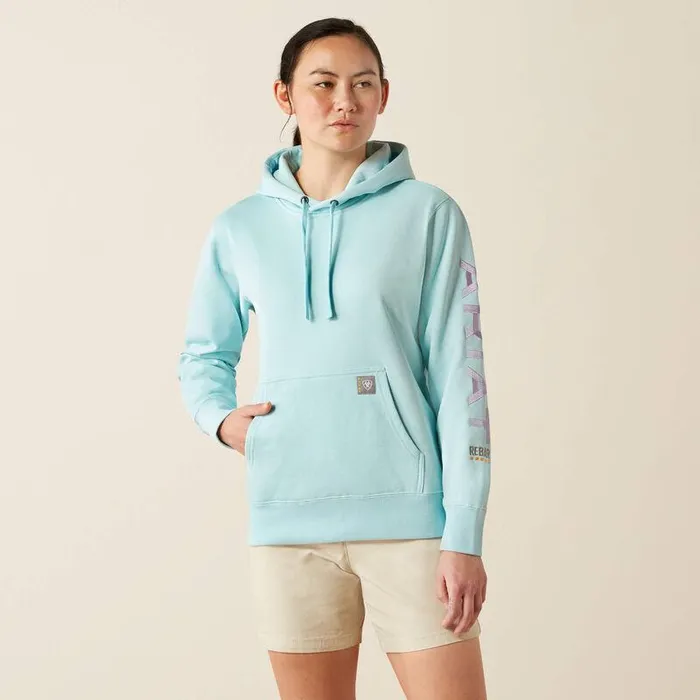 Women Sweatshirts and Hoodies Ariat Rebar Graphic Hoodie Aquaticpastel Lilac