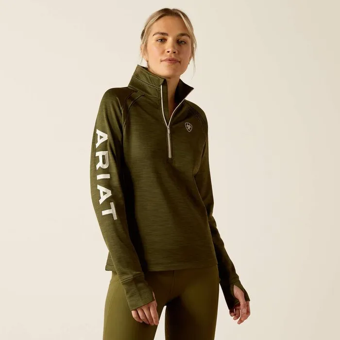Women Sweatshirts and Hoodies Ariat Tek Team 12 Zip Sweatshirt Winter Moss