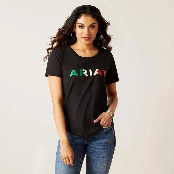 Women TShirts and Tops Ariat Ariat Viva Mexico TShirt Black