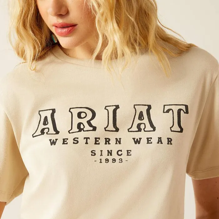 Women TShirts and Tops Ariat Ariat Western Wear TShirt Natural
