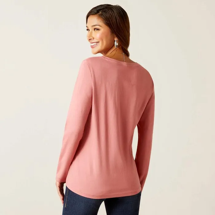 Women TShirts and Tops Ariat Flora Tee Dusty Rose