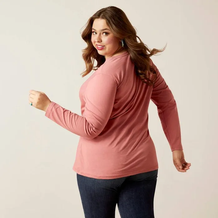 Women TShirts and Tops Ariat Flora Tee Dusty Rose