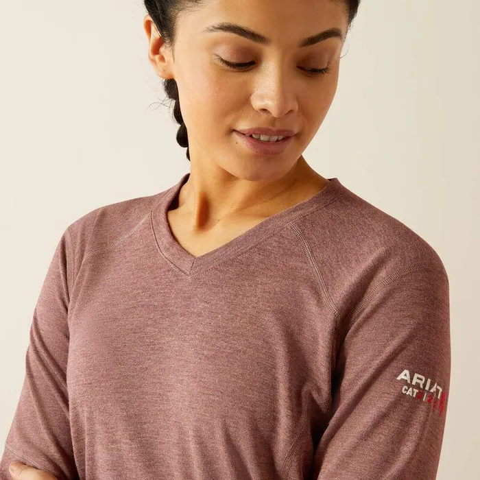 Women TShirts and Tops Ariat FR Primo Baselayer Rose Taupe