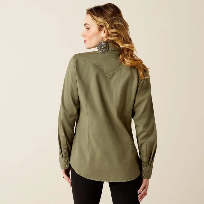 Women TShirts and Tops Ariat Jurlington Snap Shirt Sea Spray Women TShirts and Tops Ariat Jurlington Snap Shirt Sea Spray