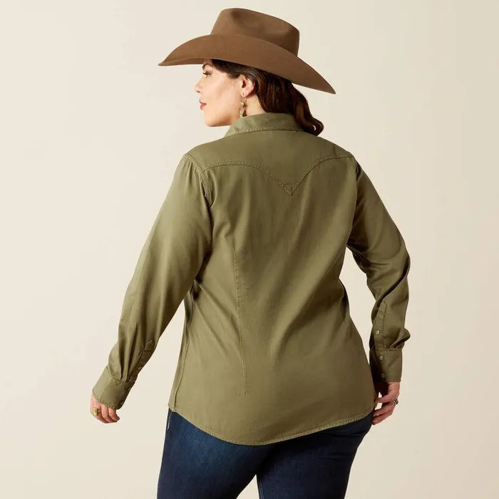 Women TShirts and Tops Ariat Jurlington Snap Shirt Sea Spray Women TShirts and Tops Ariat Jurlington Snap Shirt Sea Spray