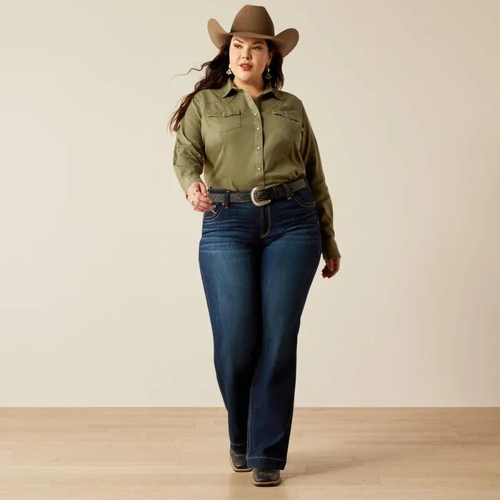 Women TShirts and Tops Ariat Jurlington Snap Shirt Sea Spray Women TShirts and Tops Ariat Jurlington Snap Shirt Sea Spray