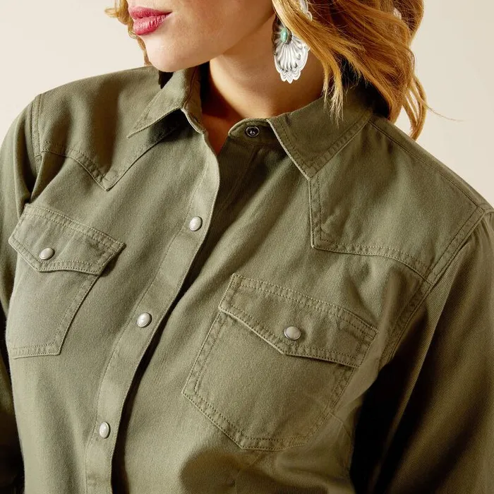 Women TShirts and Tops Ariat Jurlington Snap Shirt Sea Spray Women TShirts and Tops Ariat Jurlington Snap Shirt Sea Spray