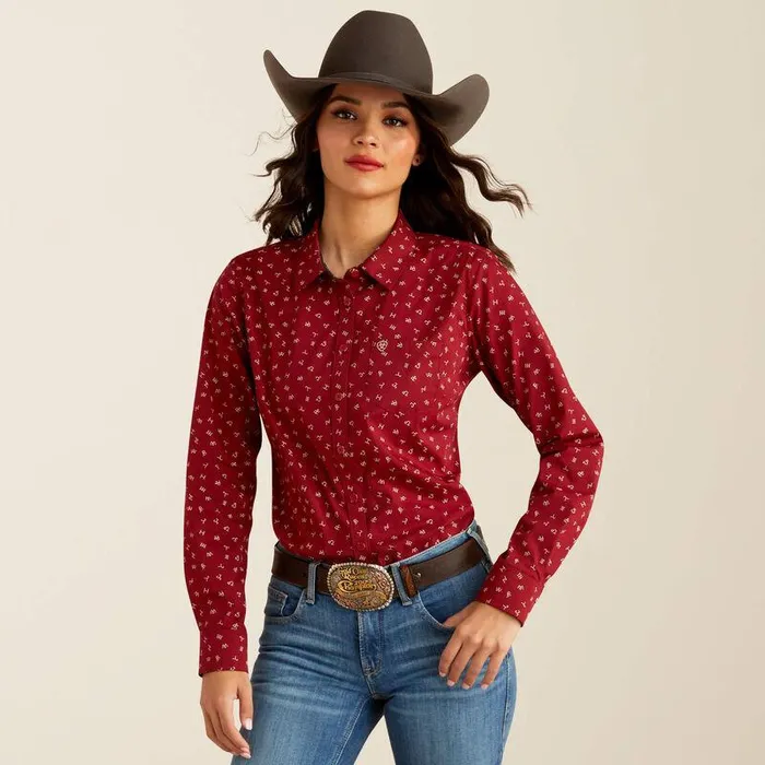 Women TShirts and Tops Ariat Kirby Stretch Shirt Cattle Brand