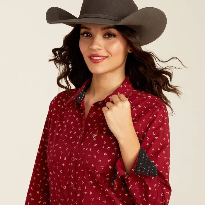Women TShirts and Tops Ariat Kirby Stretch Shirt Cattle Brand