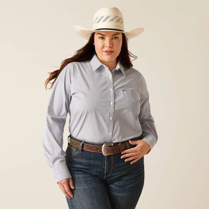 Women TShirts and Tops Ariat Kirby Stretch Shirt True Blue
