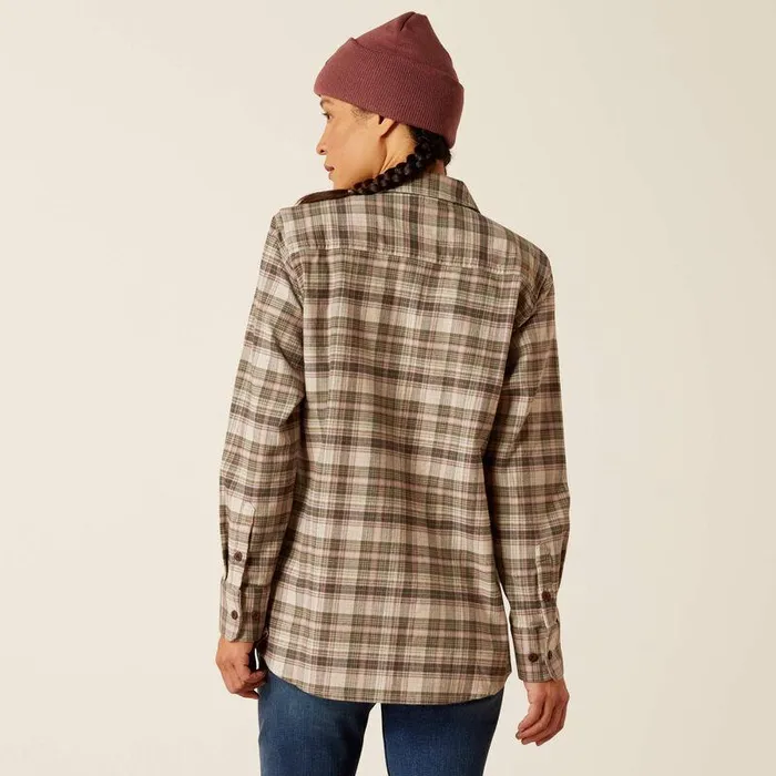 Women TShirts and Tops Ariat Rebar Flannel DuraStretch Work Shirt Beetle