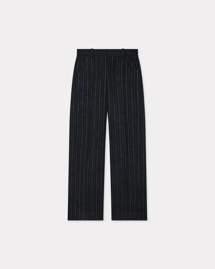 Women Tailored Pants In Wool Black Kenzo Pants And Shorts