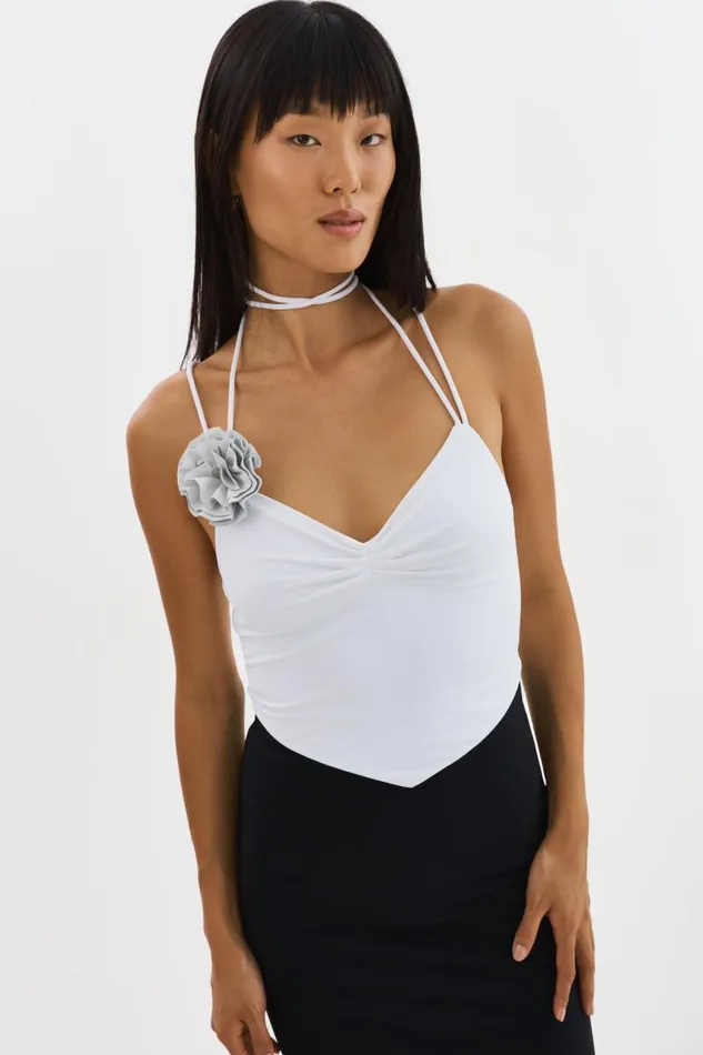 Women TAYANA Handkerchief Top White LAMARQUE Tops Women TAYANA Handkerchief Top White LAMARQUE Tops