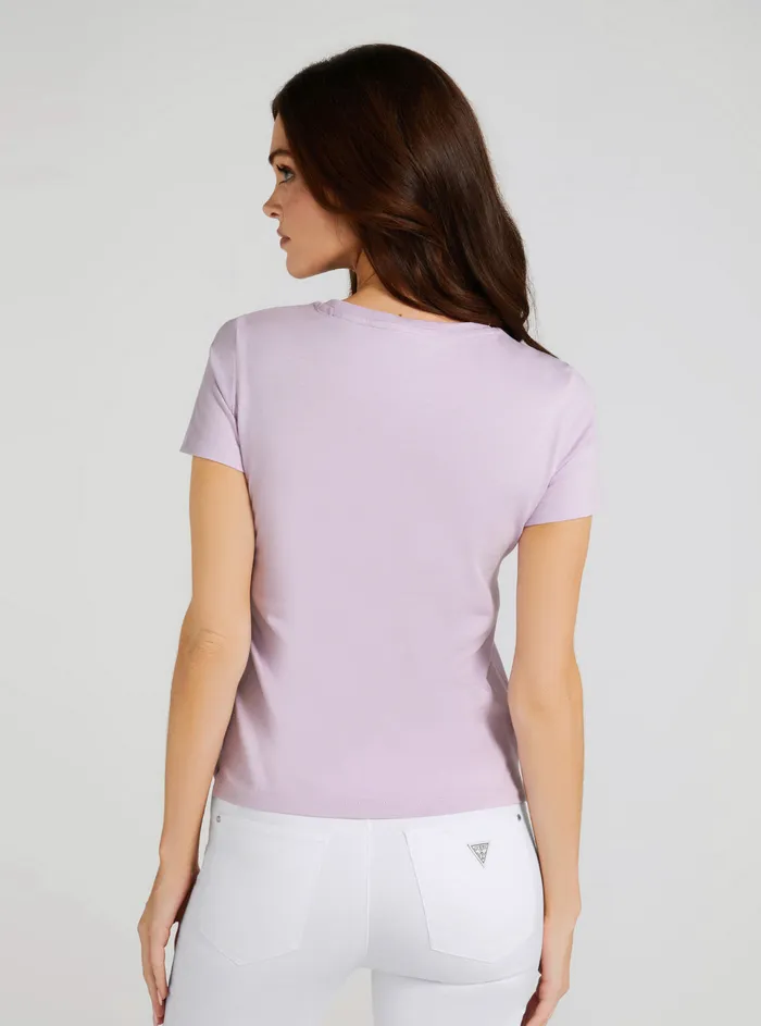 Women Tees and Tanks GUESS Eco Lilac Shaded Logo Tshirt