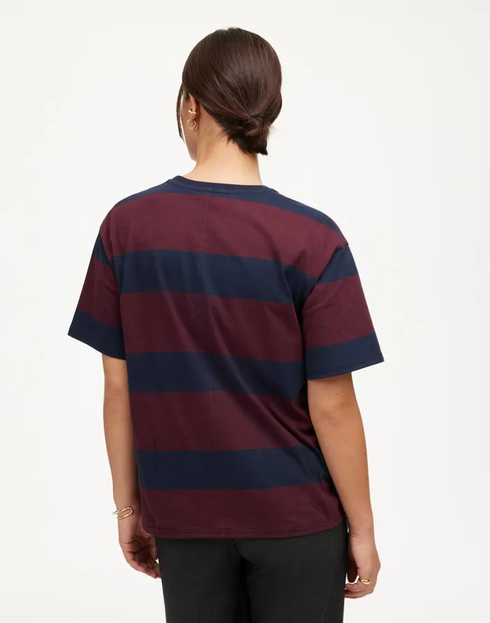 Women Tees Madewell Cotton Relaxed Oversized Tee Juniper Berry