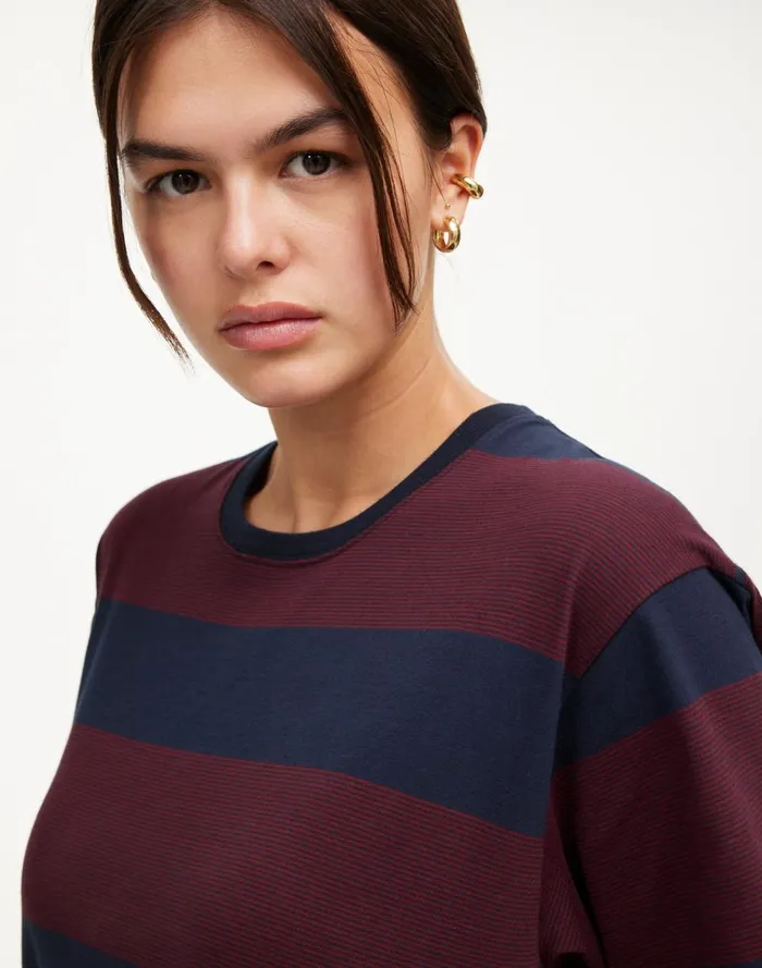 Women Tees Madewell Cotton Relaxed Oversized Tee Juniper Berry