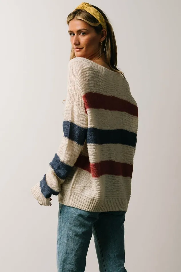 Women Telluride Striped Sweater Blue Multi Baltic Born Sweaters