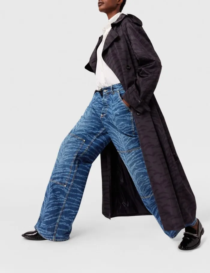 Women Tiger Print Belted Trench Coat Black Tiger Print Stella McCartney Coats And Jackets Women Tiger Print Belted Trench Coat Black Tiger Print Stella McCartney Coats And Jackets