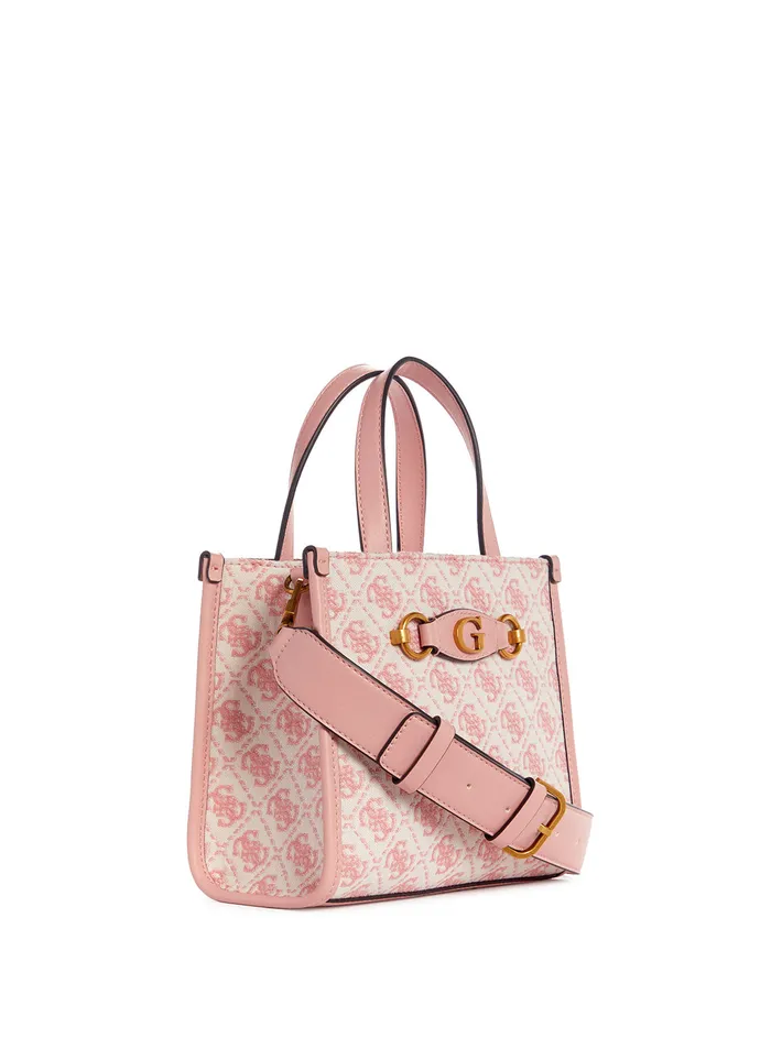 Women Tote Bags GUESS Salmon Logo Izzy Mini Tote Bag Women Tote Bags GUESS Salmon Logo Izzy Mini Tote Bag