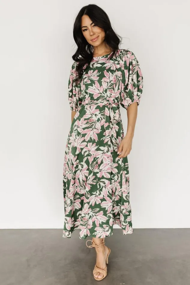 Women Tucson Midi Dress Green Pink Baltic Born Midi Dresses