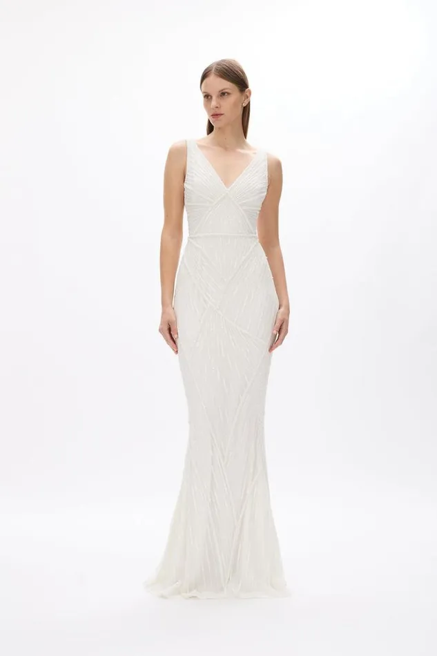 Women White Dresses Rachel Gilbert AUGUST GOWN
