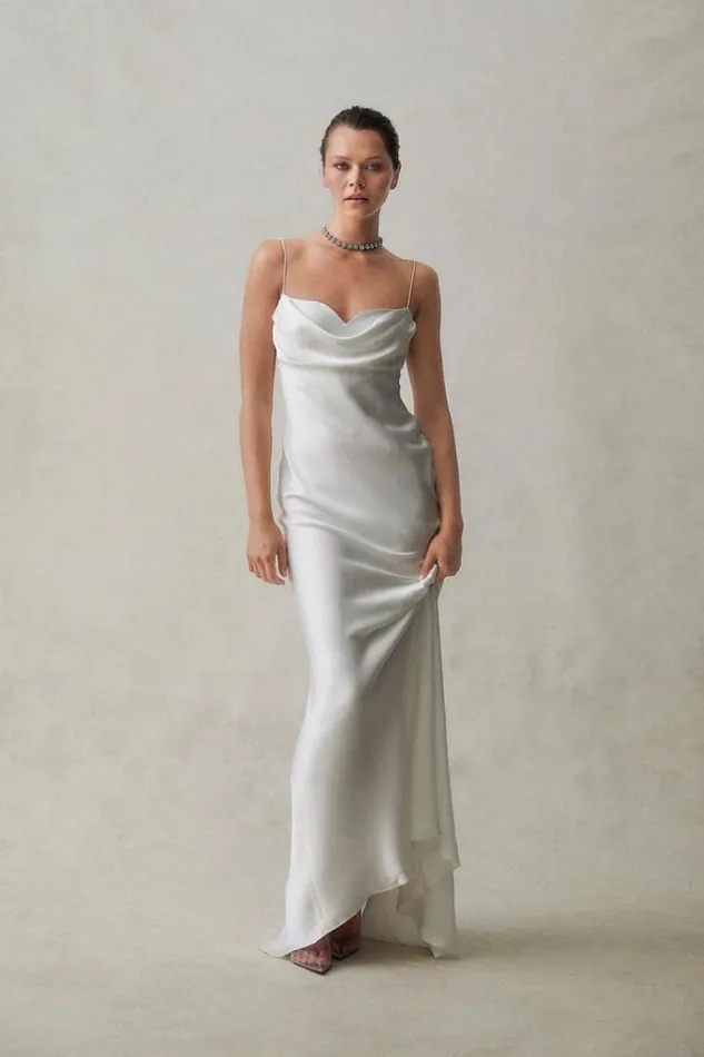 Women White Dresses Rachel Gilbert Rachel Gilbert Bridal SKYE GOWN 8211 IVORY