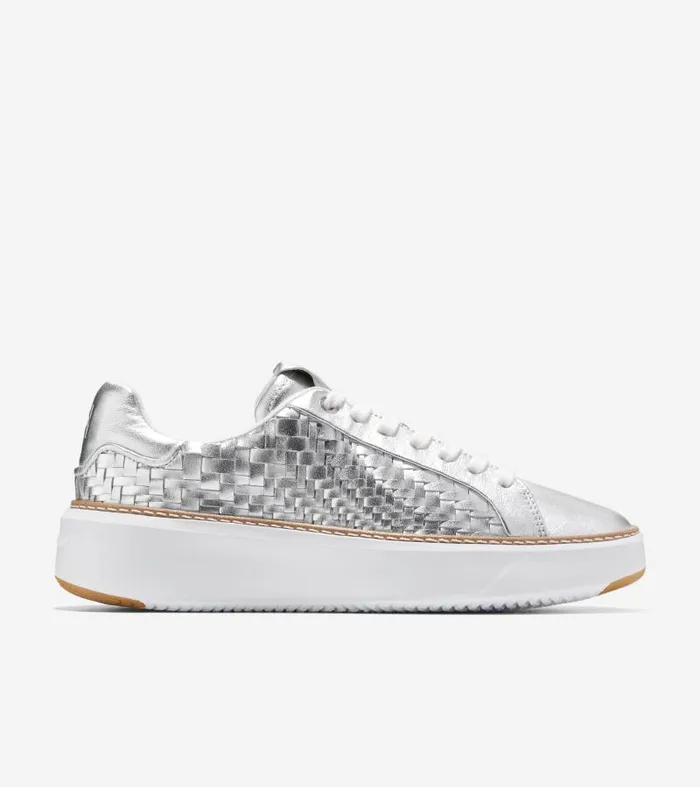 Women Women039s GRANDPR TOPSPIN SNEAKER Silver Cole Haan Sneakers