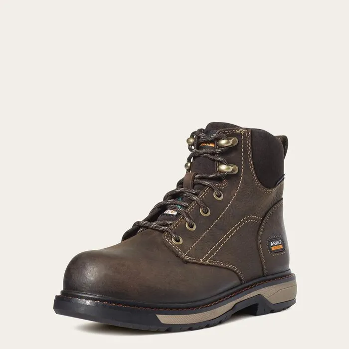 Women Work Boots and Shoes Ariat Riveter 6quot CSA Waterproof Composite Toe Work Boot Dark Brown