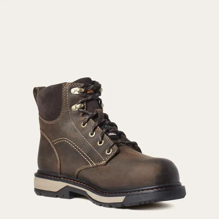 Women Work Boots and Shoes Ariat Riveter 6quot CSA Waterproof Composite Toe Work Boot Dark Brown