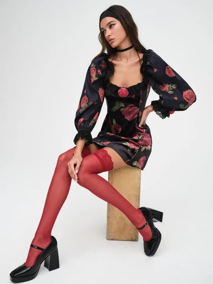 Women Yara Mini Dress Black For Love and Lemons Dresses
