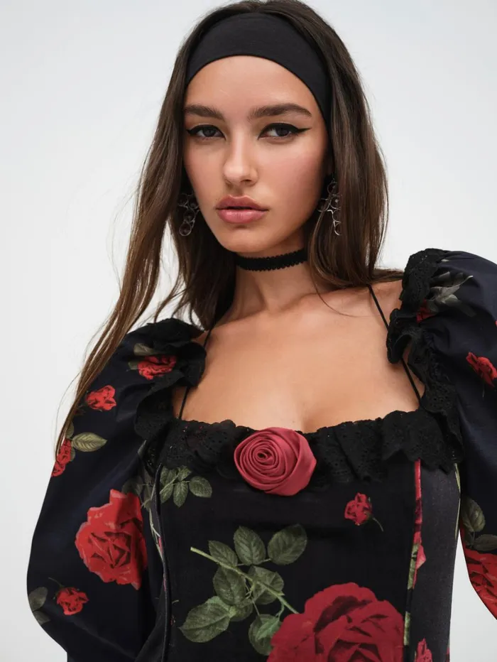Women Yara Mini Dress Black For Love and Lemons Dresses