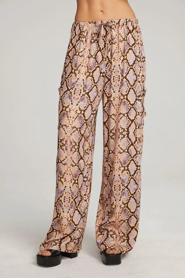 Womens Bottoms Chaser Brand Lee Python Print Trousers