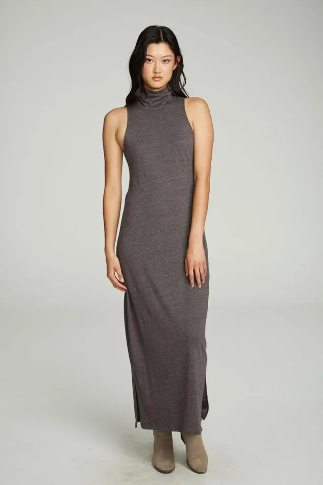 Womens Dresses Chaser Brand Turtle Neck Tank Maxi Dress With Side Slits