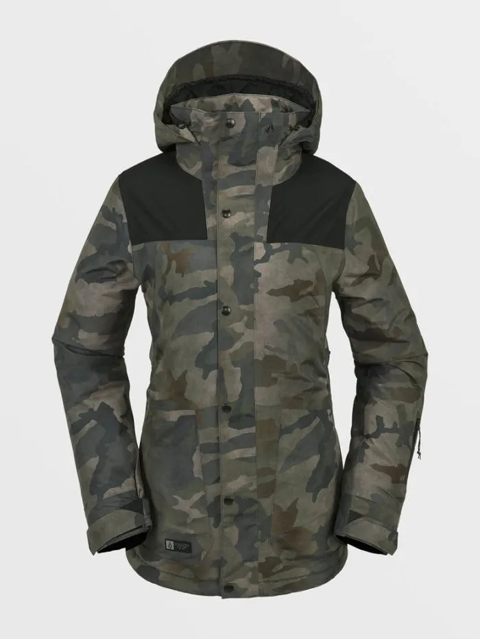 Womens Jackets Volcom Ell Insulated GoreTex Jacket 8211 Cloudwash Camo
