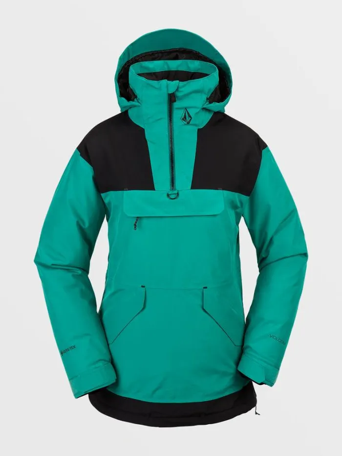 Womens Jackets Volcom Fern Insulated Gore Pullover 8211 Vibrant Green