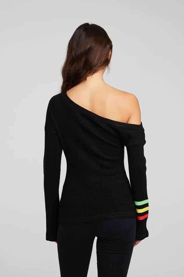 Womens Tops Chaser Brand Bob Marley One Love Long Sleeve