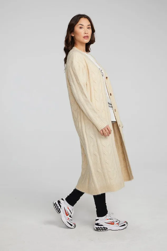 Womens Tops Chaser Brand Bridge Macaroon Long Cardigan